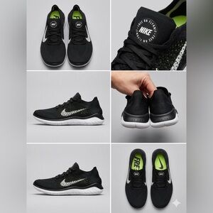 Nike Free RN Flyknit Black Running Sneakers